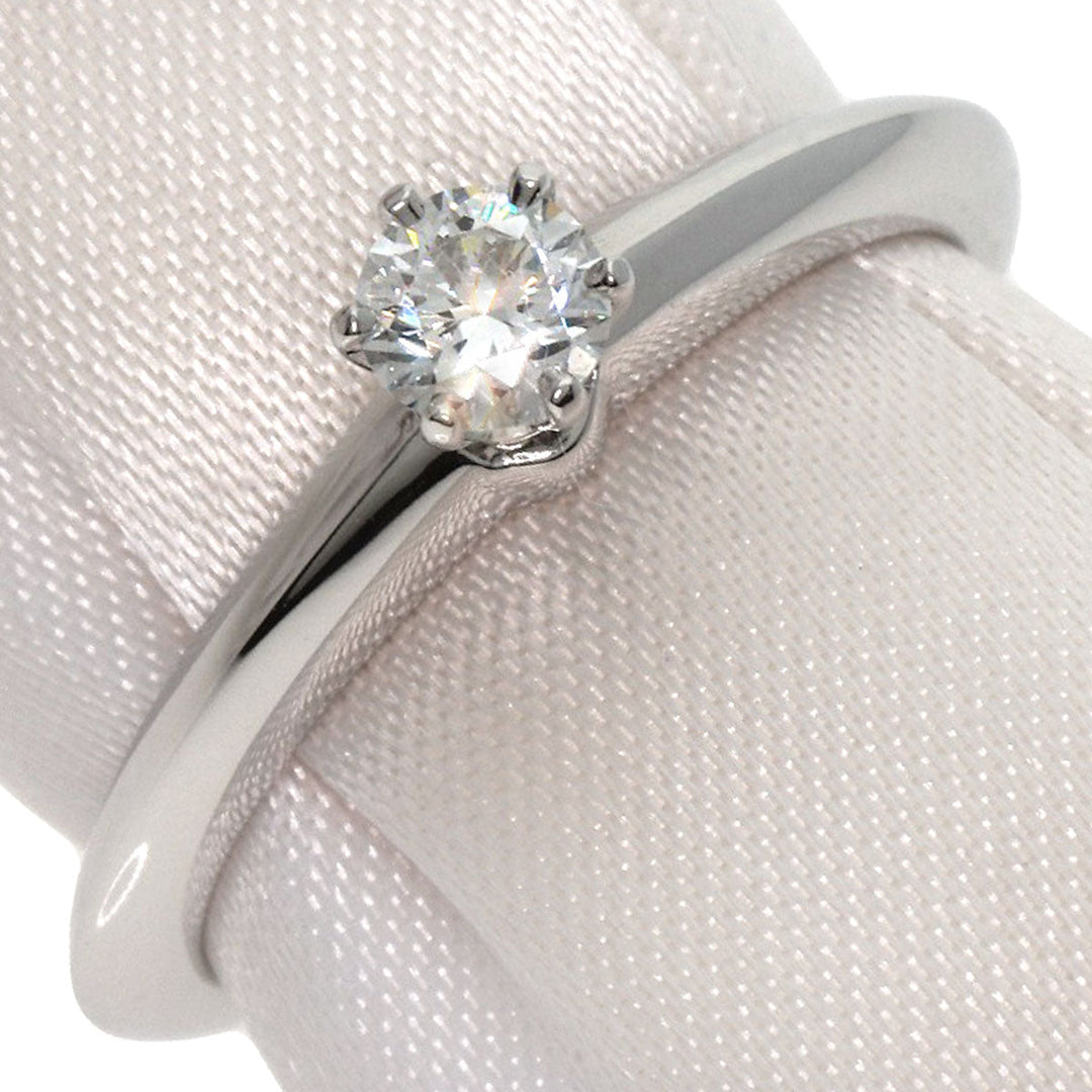 TIFFANY&Co. Ring PT950 Silver Solitaire knife edge 1P diamond Women Used Authentic