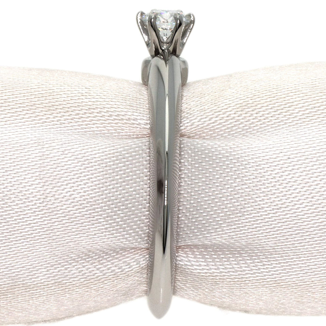 TIFFANY&Co. Ring PT950 Silver Solitaire knife edge 1P diamond Women Used Authentic