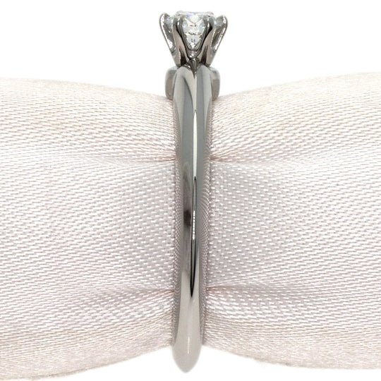TIFFANY&Co. Ring PT950 Silver Solitaire knife edge 1P diamond Women Used Authentic