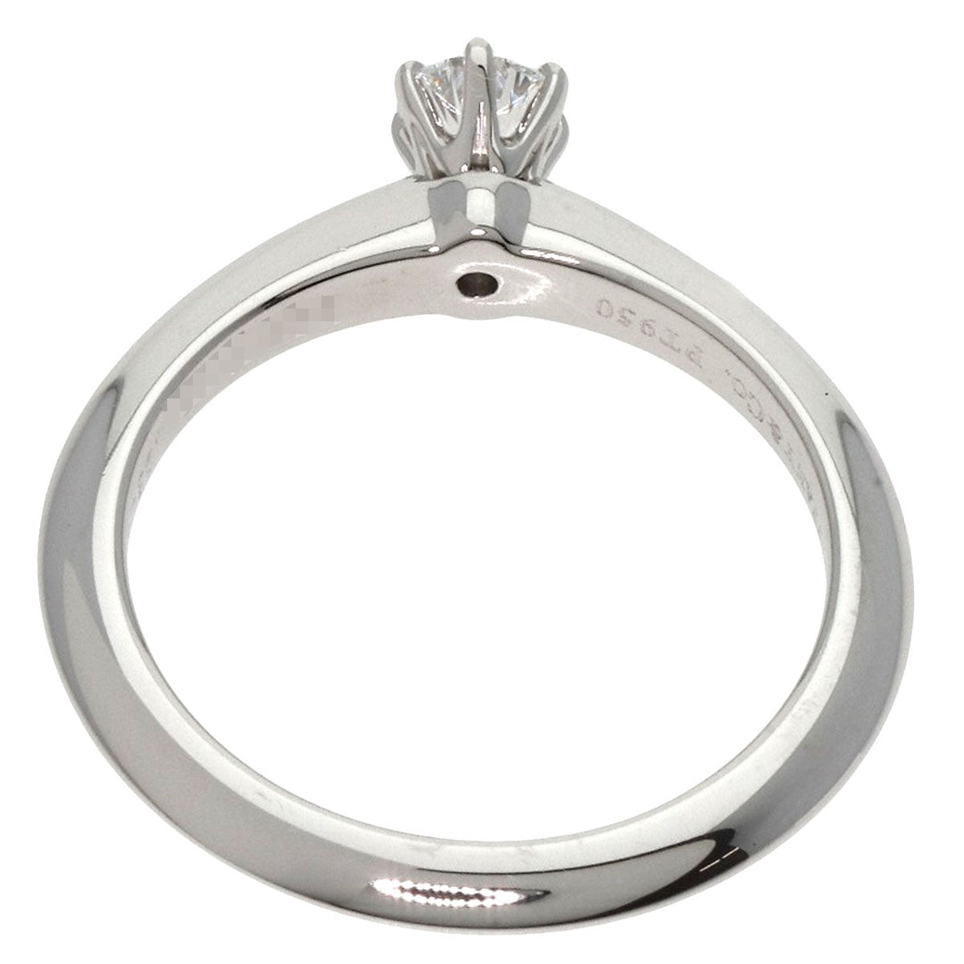 TIFFANY&Co. Ring PT950 Silver Solitaire knife edge 1P diamond Women Used Authentic