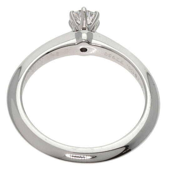 TIFFANY&Co. Ring PT950 Silver Solitaire knife edge 1P diamond Women Used Authentic