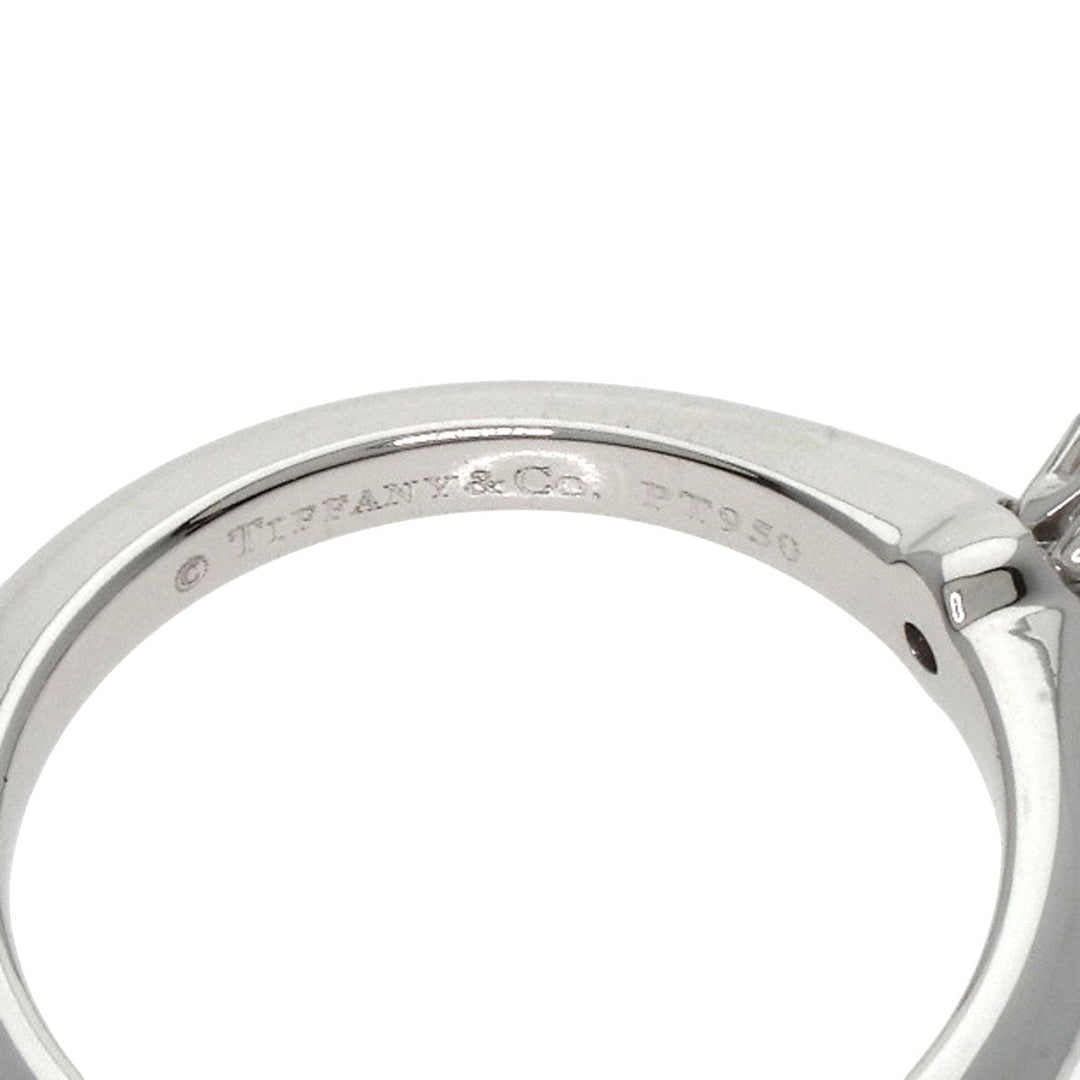 TIFFANY&Co. Ring PT950 Silver Solitaire knife edge 1P diamond Women Used Authentic