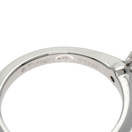 TIFFANY&Co. Ring PT950 Silver Solitaire knife edge 1P diamond Women Used Authentic