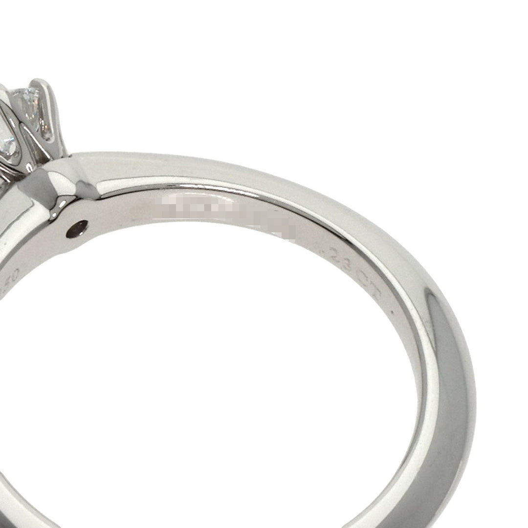 TIFFANY&Co. Ring PT950 Silver Solitaire knife edge 1P diamond Women Used Authentic