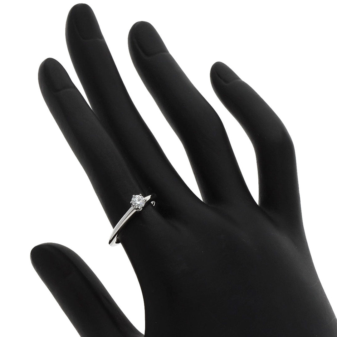 TIFFANY&Co. Ring PT950 Silver Solitaire knife edge 1P diamond Women Used Authentic