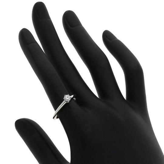 TIFFANY&Co. Ring PT950 Silver Solitaire knife edge 1P diamond Women Used Authentic