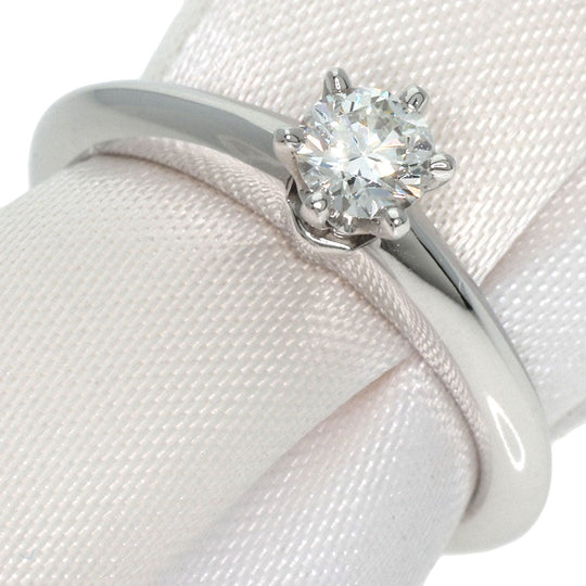 TIFFANY&Co. Ring PT950 Silver Solitaire knife edge 1P diamond Women Used Authentic