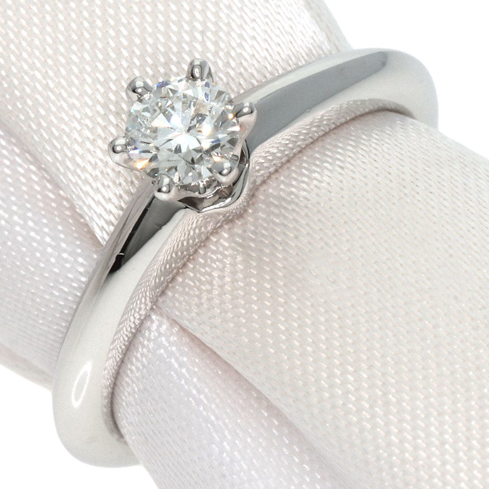 TIFFANY&Co. Ring PT950 Silver Solitaire knife edge 1P diamond Women Used Authentic