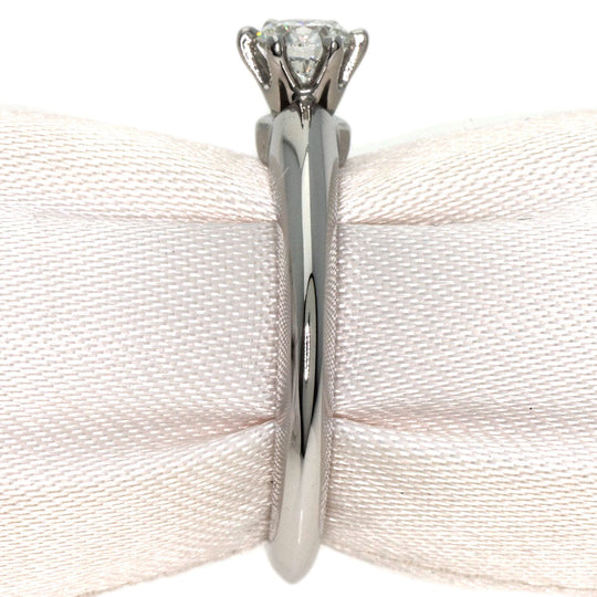 TIFFANY&Co. Ring PT950 Silver Solitaire knife edge 1P diamond Women Used Authentic