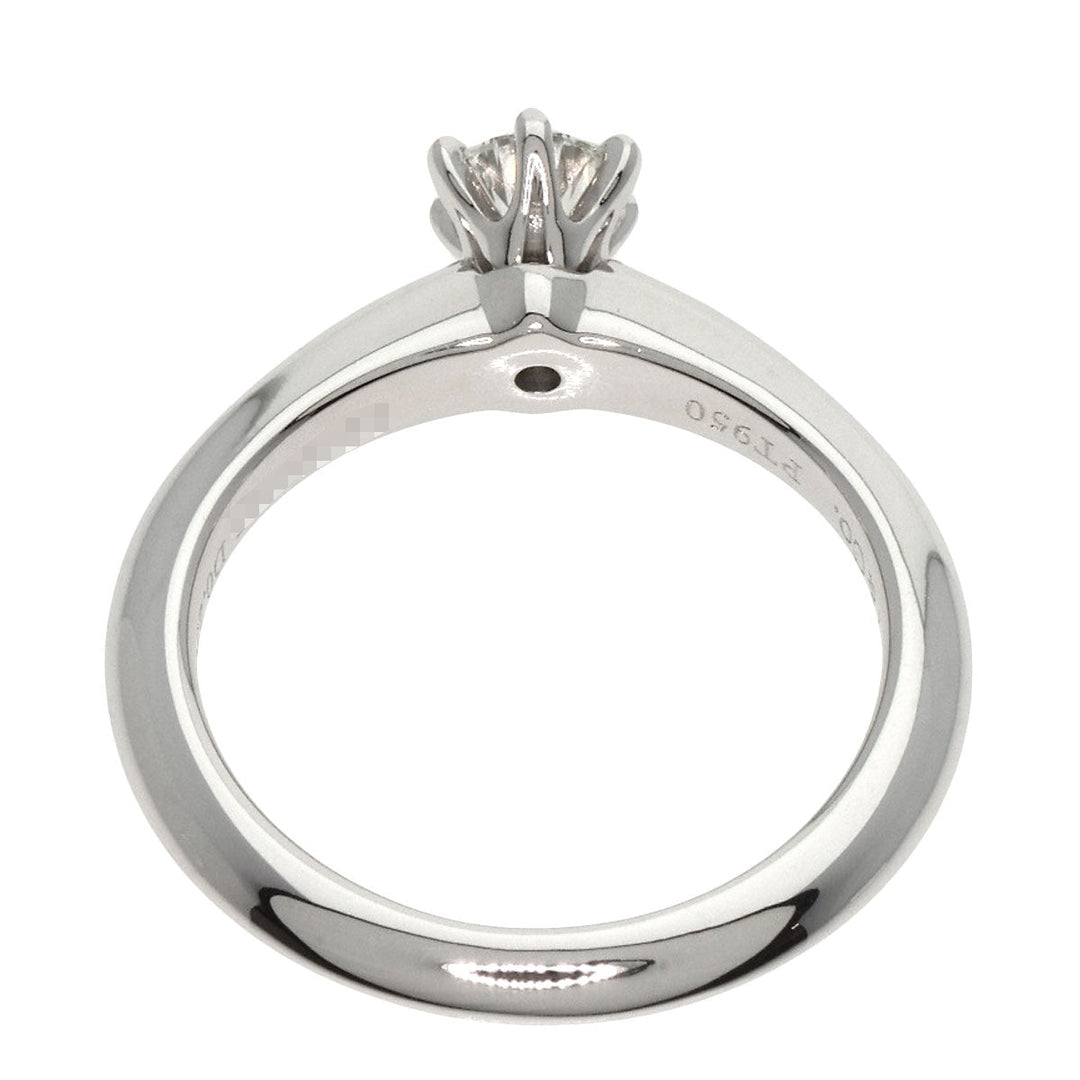 TIFFANY&Co. Ring PT950 Silver Solitaire knife edge 1P diamond Women Used Authentic