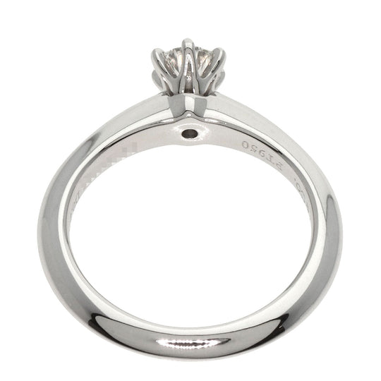 TIFFANY&Co. Ring PT950 Silver Solitaire knife edge 1P diamond Women Used Authentic