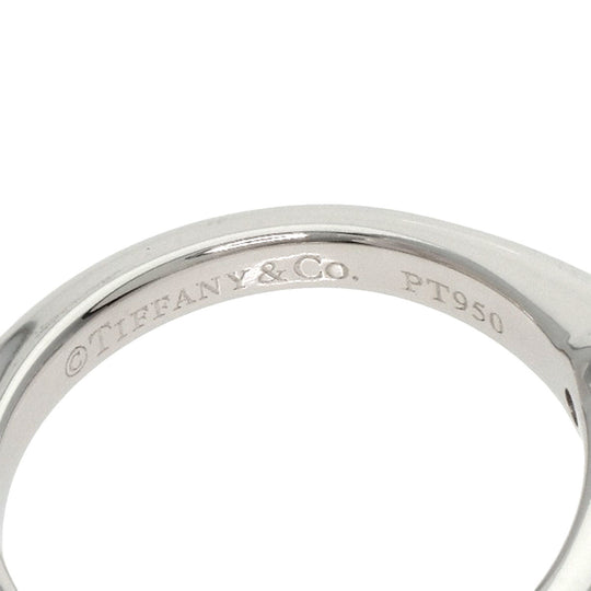 TIFFANY&Co. Ring PT950 Silver Solitaire knife edge 1P diamond Women Used Authentic