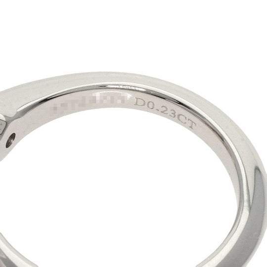 TIFFANY&Co. Ring PT950 Silver Solitaire knife edge 1P diamond Women Used Authentic