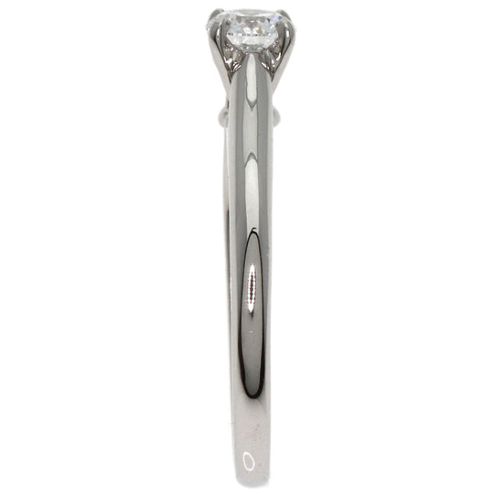 CARTIER Ring PT950 Silver Solitaire Diamond #47 Women Used Authentic