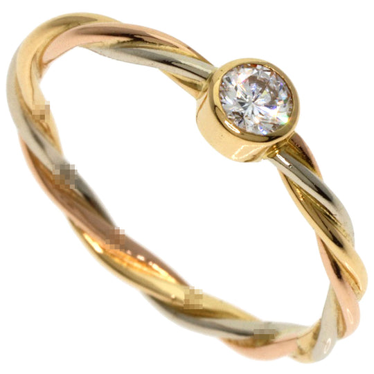 CARTIER Ring 18K Yellow Gold gold Twisted Three-Color Diamond