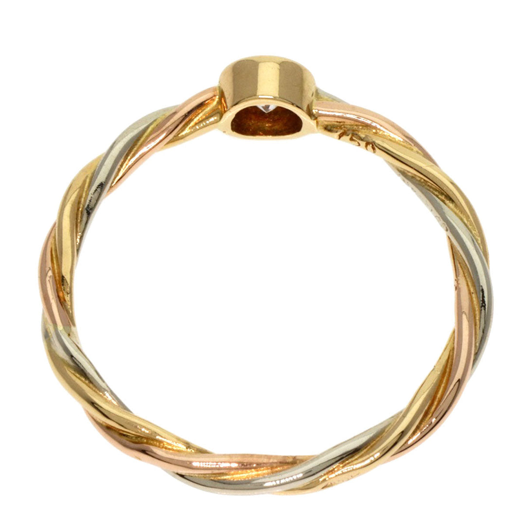 CARTIER Ring 18K Yellow Gold gold Twisted Three-Color Diamond