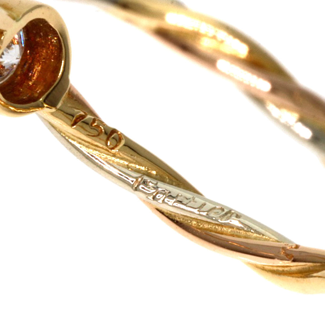 CARTIER Ring 18K Yellow Gold gold Twisted Three-Color Diamond