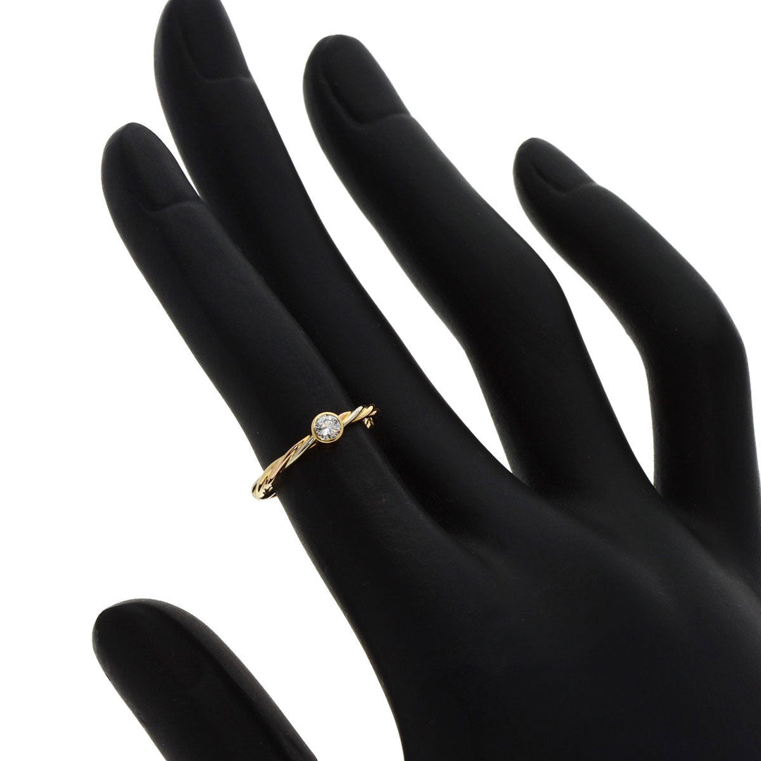 CARTIER Ring 18K Yellow Gold gold Twisted Three-Color Diamond