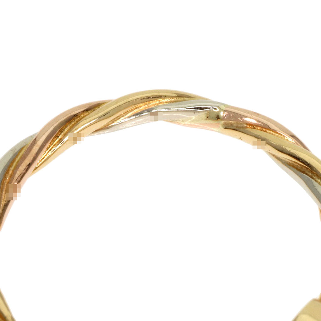 CARTIER Ring 18K Yellow Gold gold Twisted Three-Color Diamond
