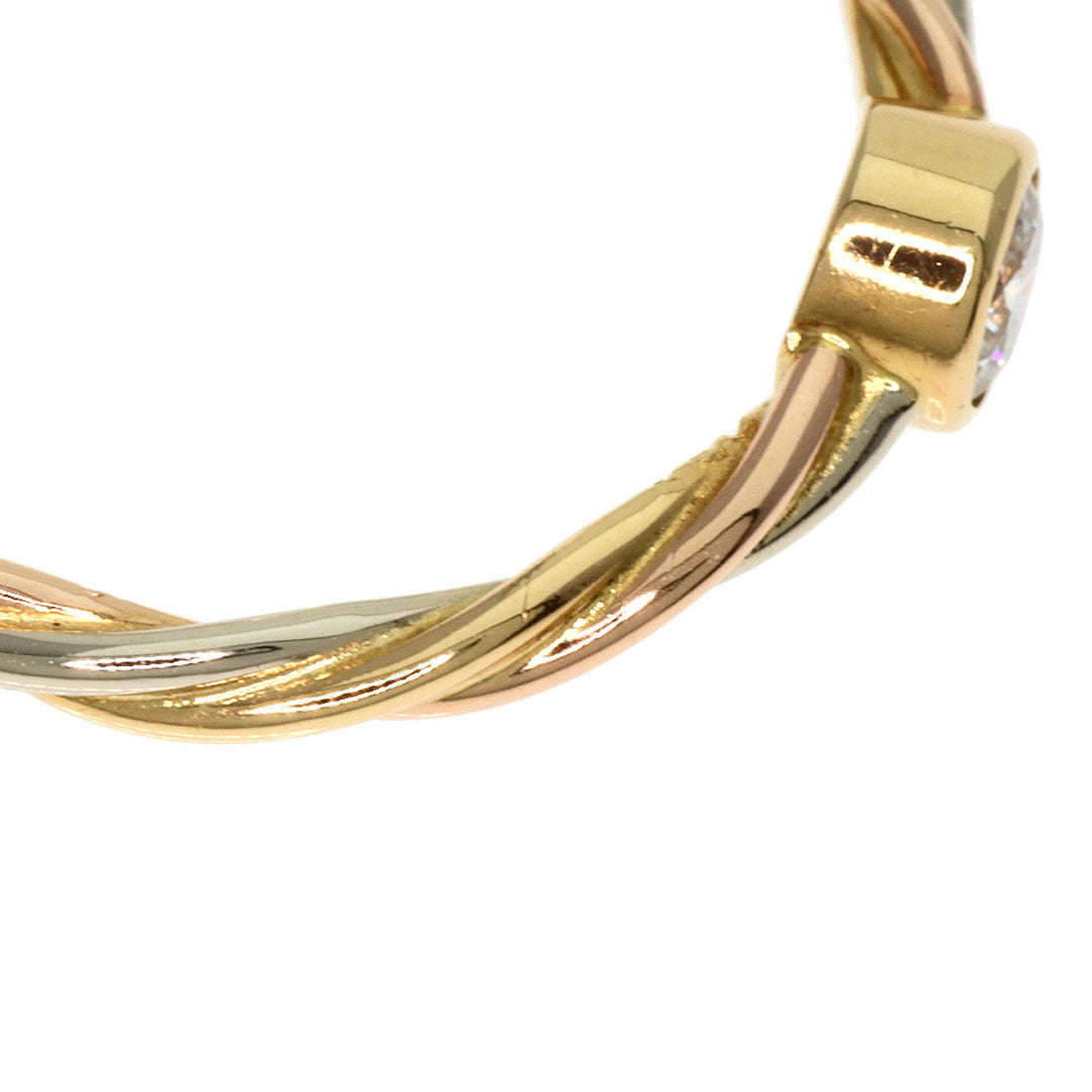 CARTIER Ring 18K Yellow Gold gold Twisted Three-Color Diamond