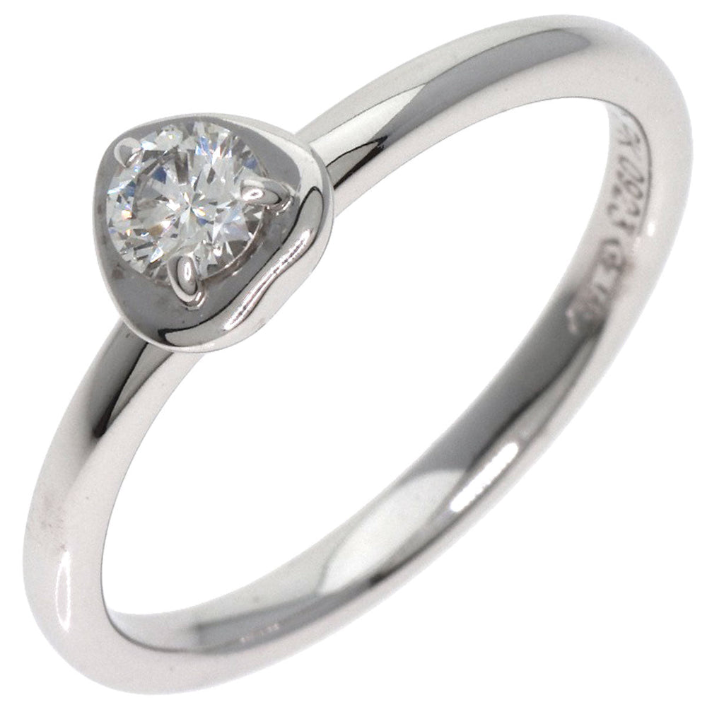 CARTIER Ring K18WG Silver Diamant Legend Heart Diamond #48 Women Used Authentic