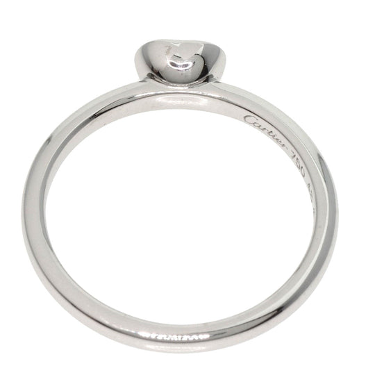 CARTIER Ring K18WG Silver Diamant Legend Heart Diamond #48 Women Used Authentic