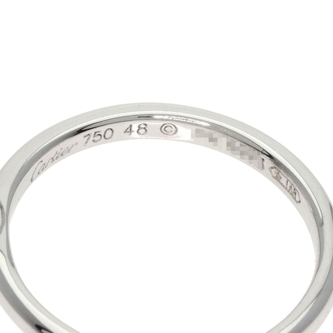 CARTIER Ring K18WG Silver Diamant Legend Heart Diamond #48 Women Used Authentic