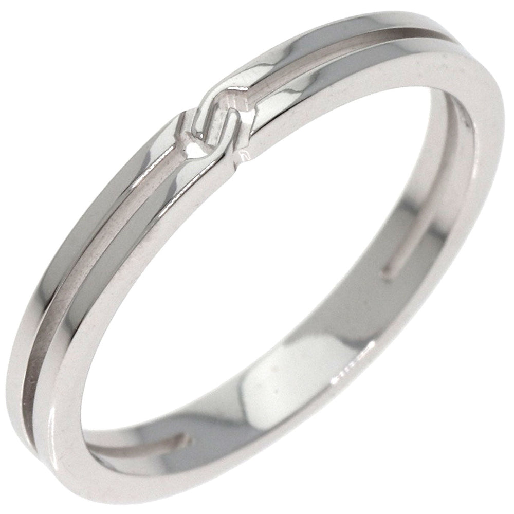 GUCCI Ring K18WG Silver Infinity 0.1" #8 Women Used Authentic