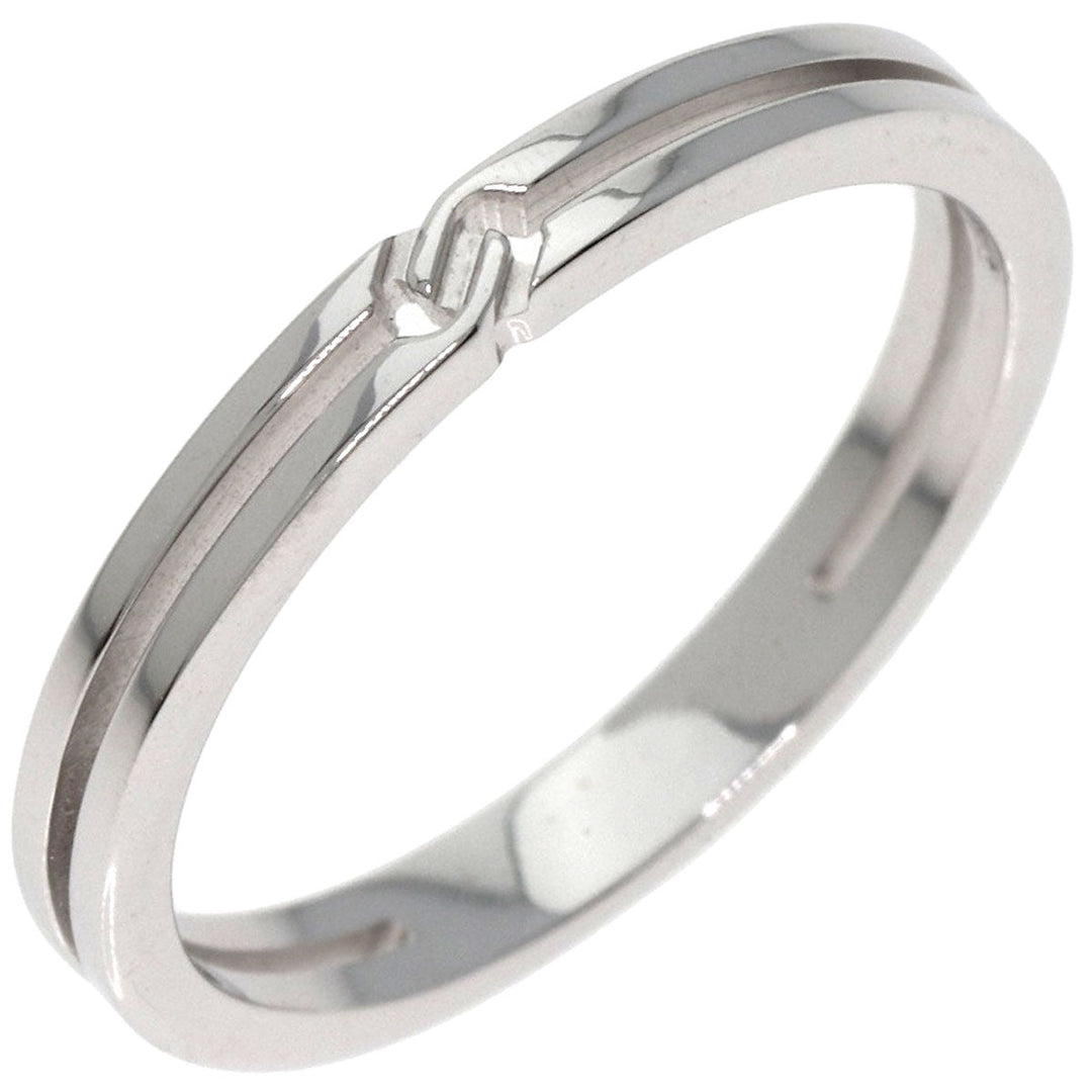 GUCCI Ring K18WG Silver Infinity 0.1" #8 Women Used Authentic