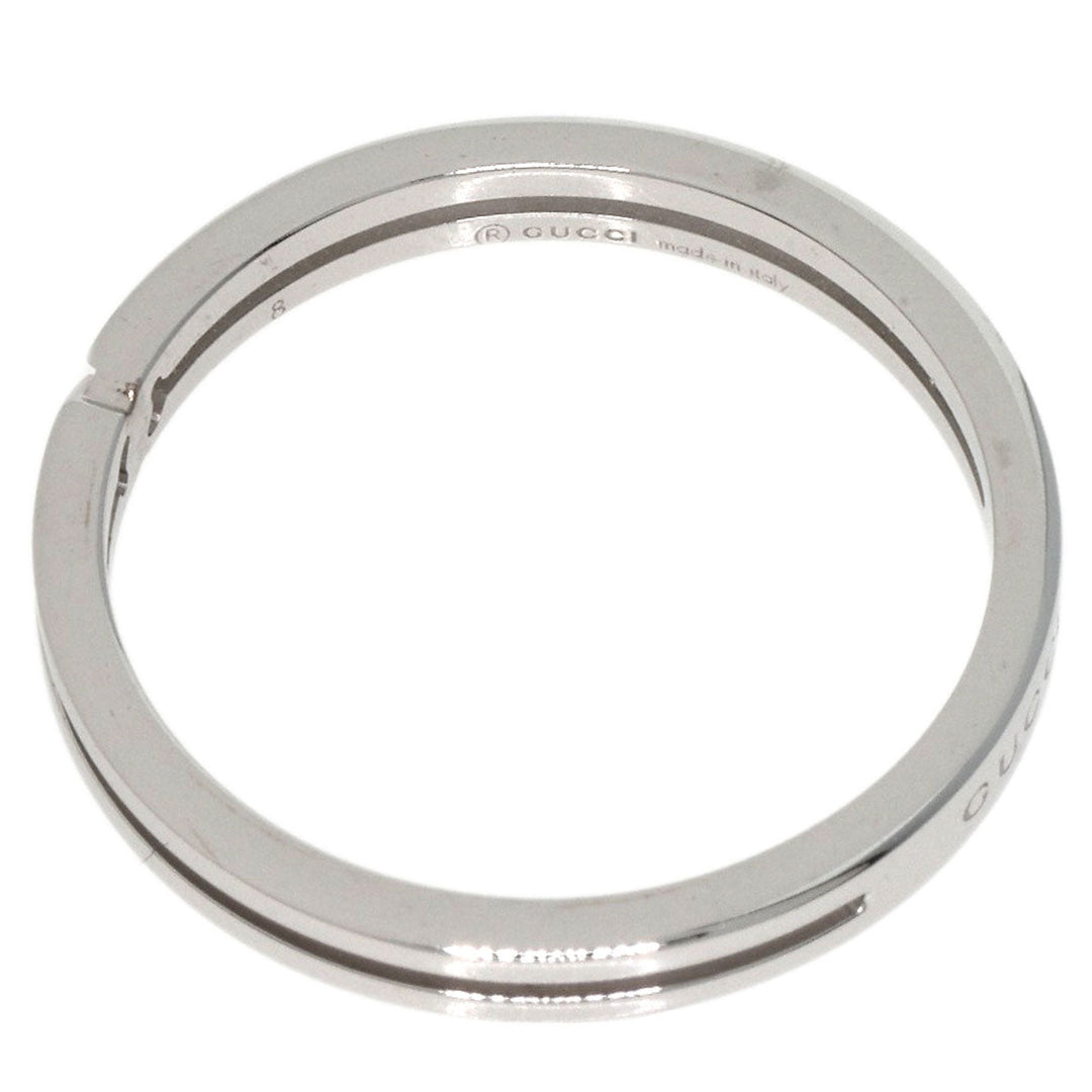 GUCCI Ring K18WG Silver Infinity 0.1" #8 Women Used Authentic