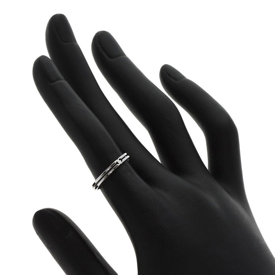 GUCCI Ring K18WG Silver Infinity 0.1" #8 Women Used Authentic