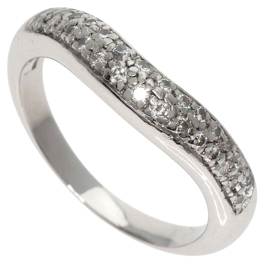 BVLGARI Ring PT950 Silver Fedi Pavé Diamond