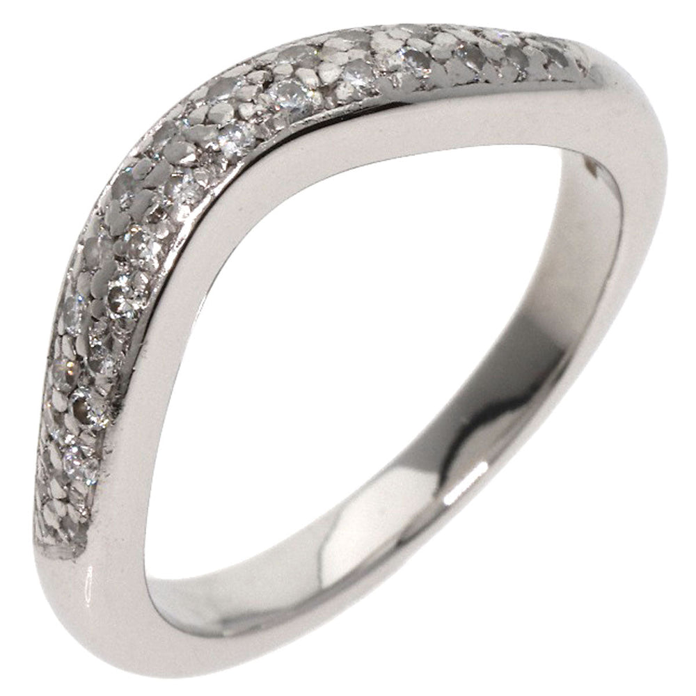 BVLGARI Ring PT950 Silver Fedi Pavé Diamond