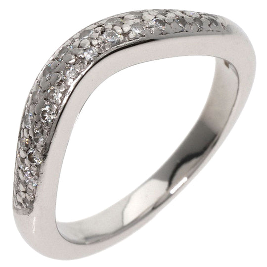 BVLGARI Ring PT950 Silver Fedi Pavé Diamond