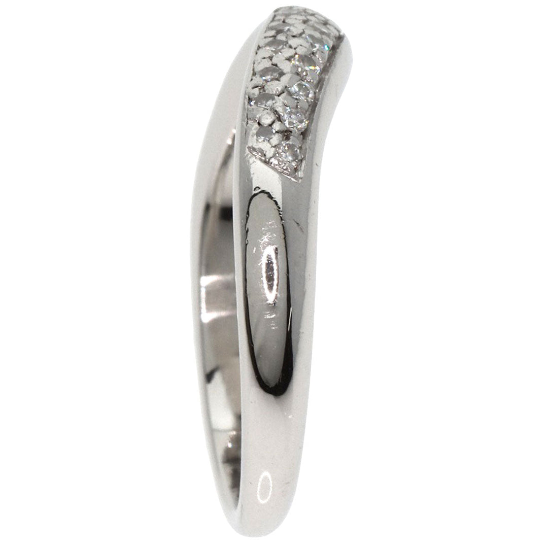 BVLGARI Ring PT950 Silver Fedi Pavé Diamond