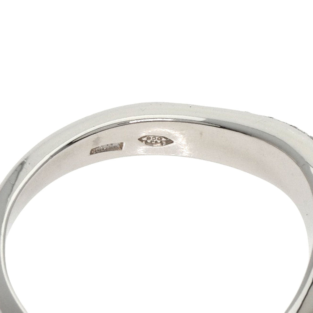 BVLGARI Ring PT950 Silver Fedi Pavé Diamond