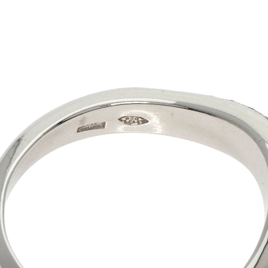 BVLGARI Ring PT950 Silver Fedi Pavé Diamond