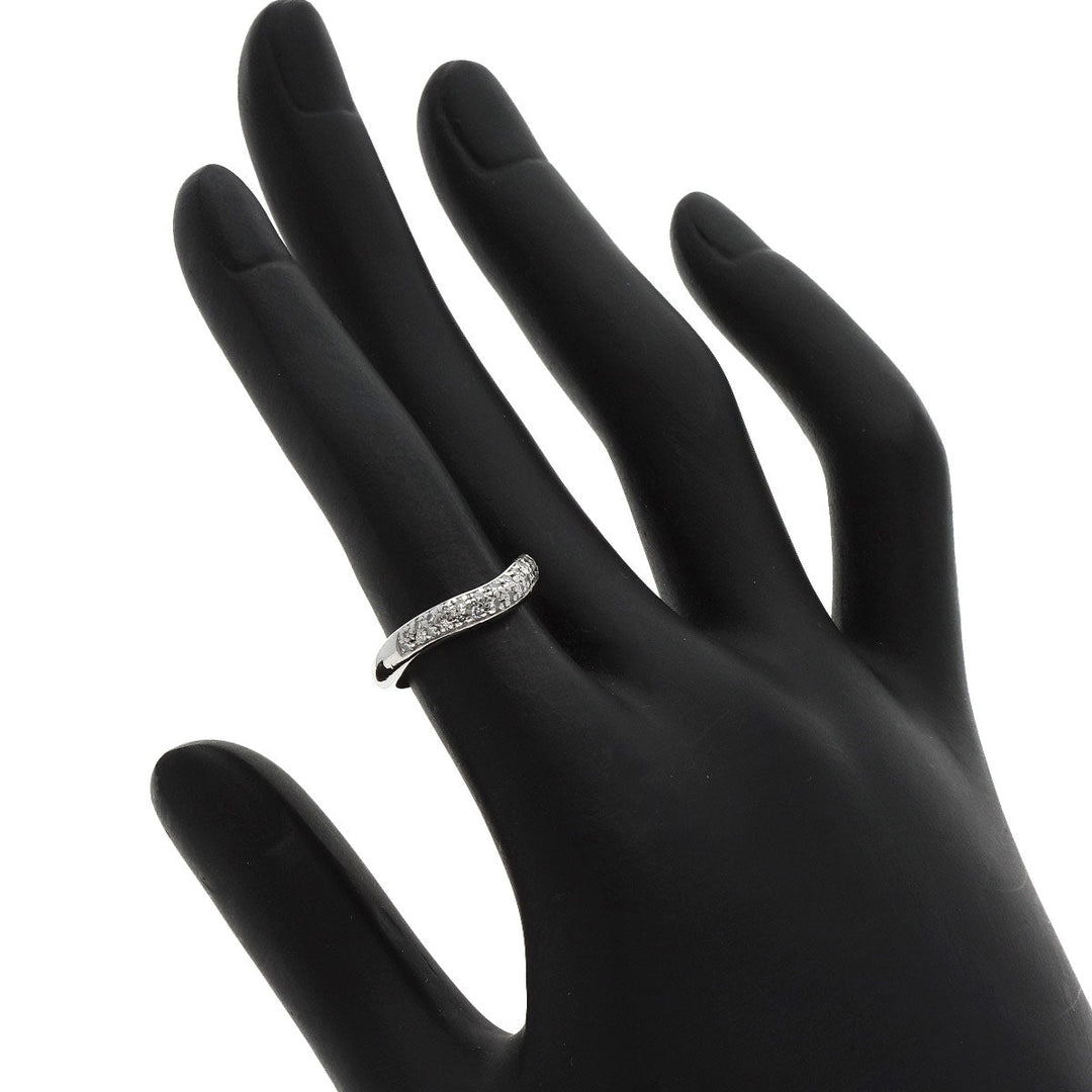 BVLGARI Ring PT950 Silver Fedi Pavé Diamond