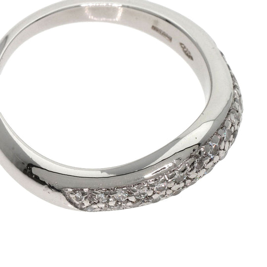 BVLGARI Ring PT950 Silver Fedi Pavé Diamond