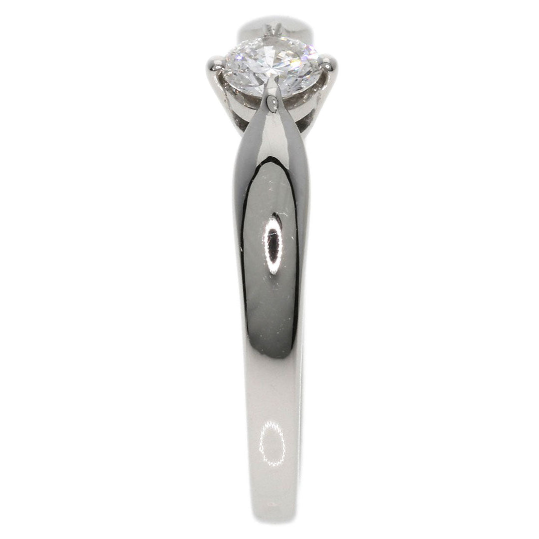 BVLGARI Ring PT950 Silver Dedicata Venice Diamond Women Used Authentic