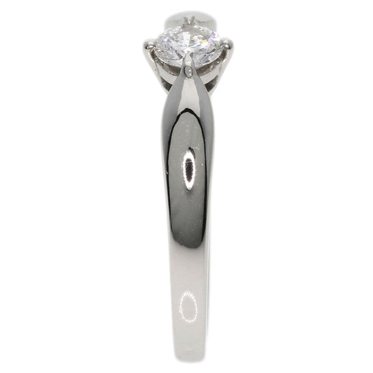 BVLGARI Ring PT950 Silver Dedicata Venice Diamond Women Used Authentic