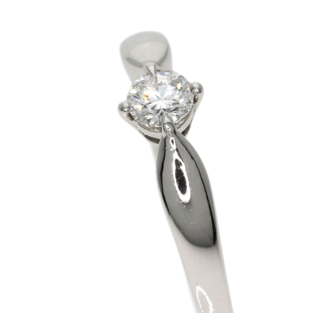 BVLGARI Ring PT950 Silver Dedicata Venice Diamond Women Used Authentic