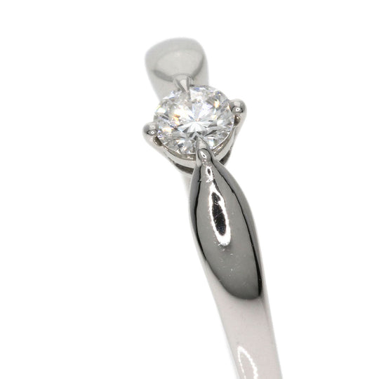 BVLGARI Ring PT950 Silver Dedicata Venice Diamond Women Used Authentic