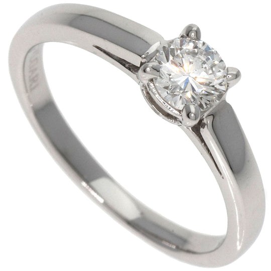 BVLGARI Ring PT950 Silver 1P diamond Women Used Authentic