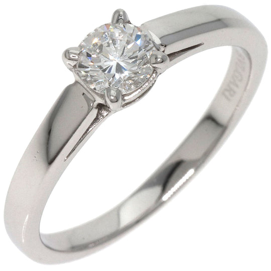 BVLGARI Ring PT950 Silver 1P diamond Women Used Authentic