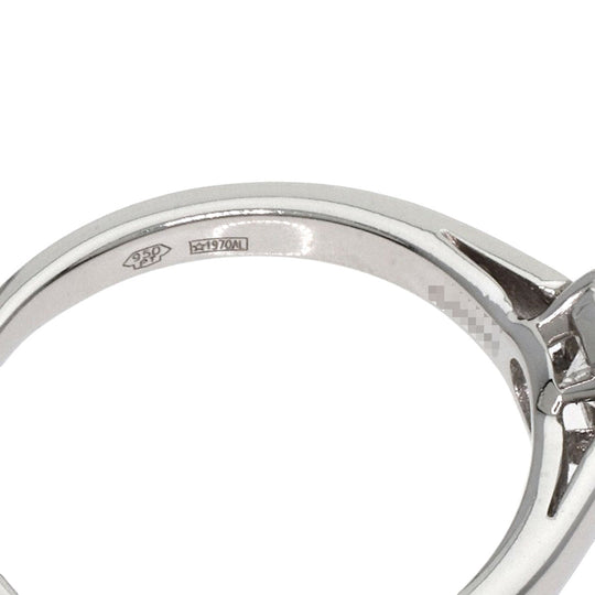 BVLGARI Ring PT950 Silver 1P diamond Women Used Authentic