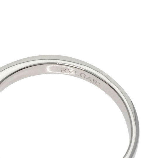 BVLGARI Ring PT950 Silver 1P diamond Women Used Authentic