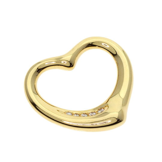 TIFFANY&Co. Pendant top 18K Yellow Gold gold Open heart diamond Women Used Authentic