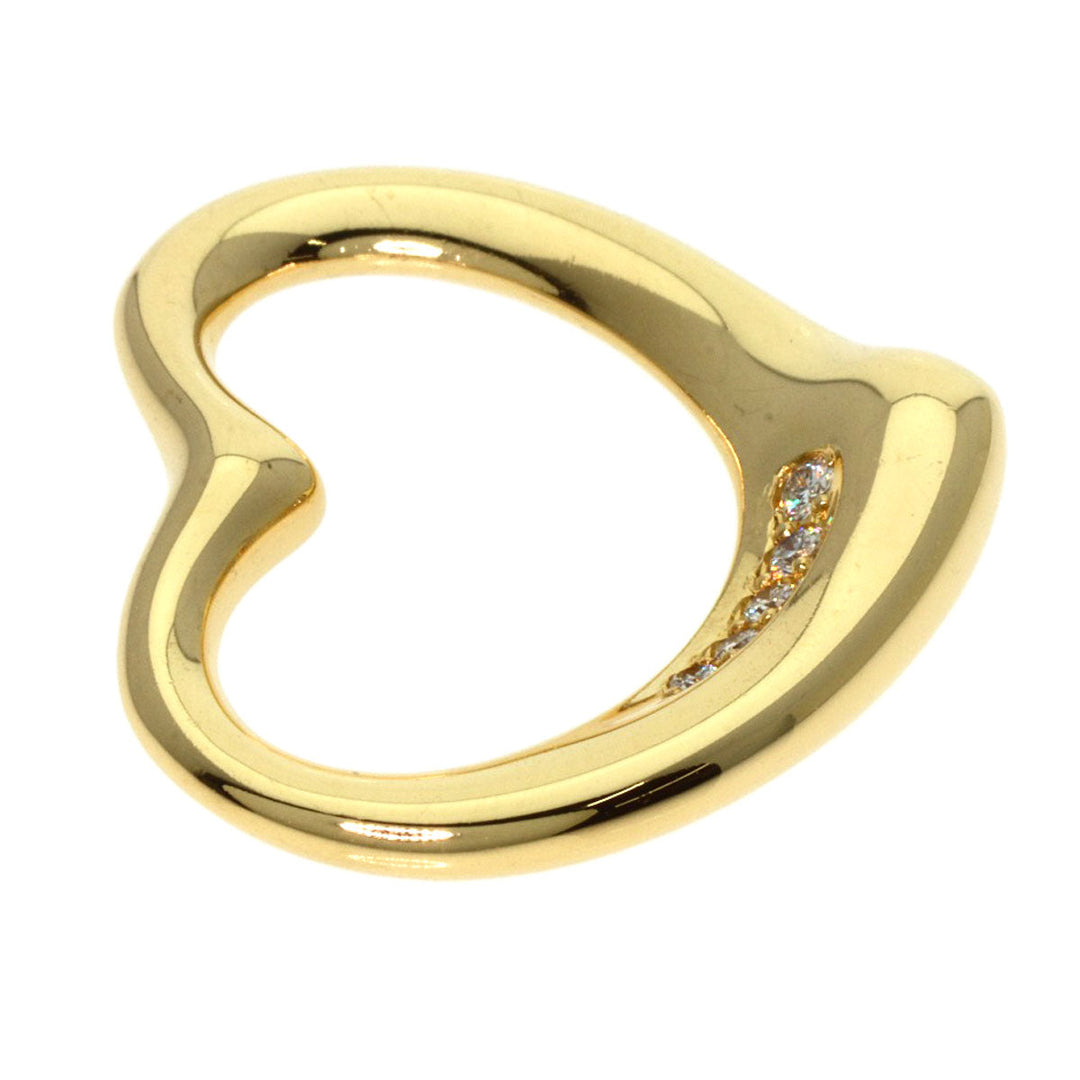 TIFFANY&Co. Pendant top 18K Yellow Gold gold Open heart diamond Women Used Authentic