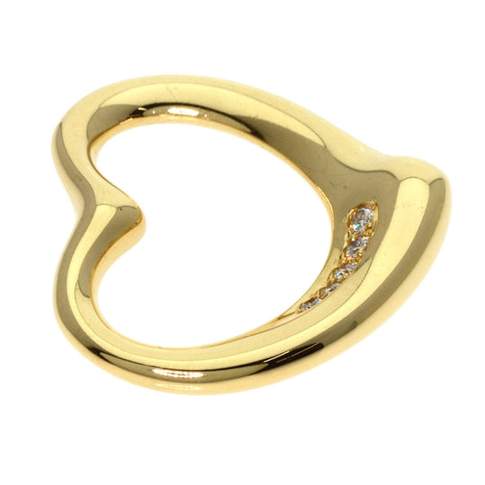 TIFFANY&Co. Pendant top 18K Yellow Gold gold Open heart diamond Women Used Authentic